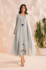 MIRANA-3PC LAWN EMBROIDERED SHIRT WITH BAMBER CHIFFON DUPATTA AND TROUSER-NC-2654