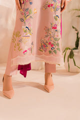 MIRANA-3PC LAWN EMBROIDERED SHIRT WITH CHIFFON TYE&DYE DUPATTA & TROUSER-NC-4506