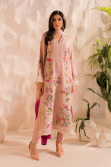 MIRANA-3PC LAWN EMBROIDERED SHIRT WITH CHIFFON TYE&DYE DUPATTA & TROUSER-NC-4506