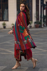 CHARIZMA-3PC LAWN EMBROIDERED SHIRT WITH CHIFFON PRINT DUPATTA AND EMB TROUSER-NC-2656