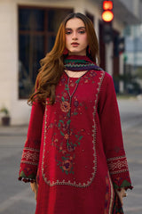 CHARIZMA-3PC LAWN EMBROIDERED SHIRT WITH CHIFFON PRINT DUPATTA AND EMB TROUSER-NC-2656