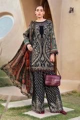 MARIA.B-3PC LAWN EMBROIDERED PRINTED SHIRT WITH CHIFFON PRINT DUPATTA AND PRINT TROUSER-NC-2617