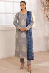 MOHAGNI-3PC LAWN EMBROIDERED SHIRT WITH MONARK PRINTED DUPATTA AND TROUSER-NC-2641