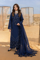 RANG RASIYA-3PC LAWN LASERCUTWORK EMBROIDERED SHIRT WITH KHAADI NET EMBROIDERED DUPATTA AND TROUSER-NC-2673
