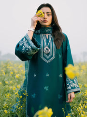 IZEL-3PC LAWN EMBROIDERED SHIRT WITH CHIFFON PRINTED DUPATTA AND TROUSER-NC-2626