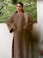 IZEL-3PC LAWN EMBROIDERED SHIRT WITH CHIFFON PRINTED DUPATTA & TROUSER-NC-4680