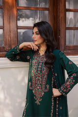 BATIK-3PC LAWN EMBROIDERED SHIRT WITH CHIFFOON EMBROIDERED DUPATTA AND TROUSER-NC-2644