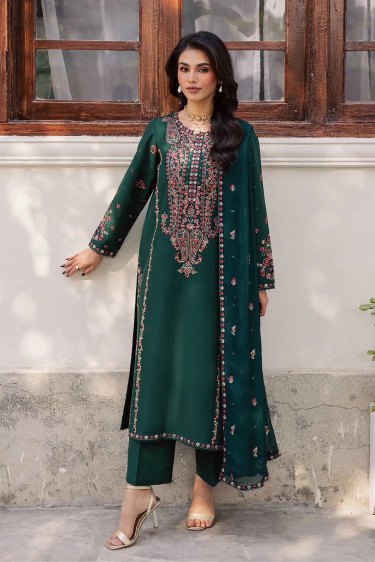 BATIK-3PC LAWN EMBROIDERED SHIRT WITH CHIFFOON EMBROIDERED DUPATTA AND TROUSER-NC-2644