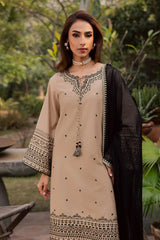 BATIK-3PC LAWN EMBROIDERED SHIRT WITH CHIFFON EMBROIDERED DUPATTA AND EMB TROUSER-NC-2665