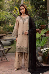 BATIK-3PC LAWN EMBROIDERED SHIRT WITH CHIFFON EMBROIDERED DUPATTA AND EMB TROUSER-NC-2665