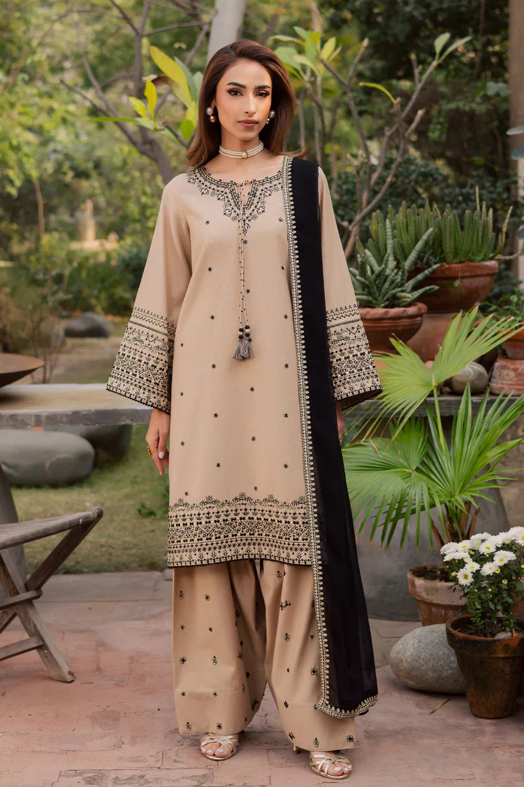 BATIK-3PC LAWN EMBROIDERED SHIRT WITH CHIFFON EMBROIDERED DUPATTA AND EMB TROUSER-NC-2665