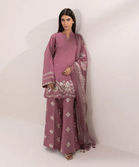 SAPPHIRE-3PC LAWN EMBROIDERED SHIRT CHIFFON PRINTED DUPATTA & EMB TROUSER-NC-2668