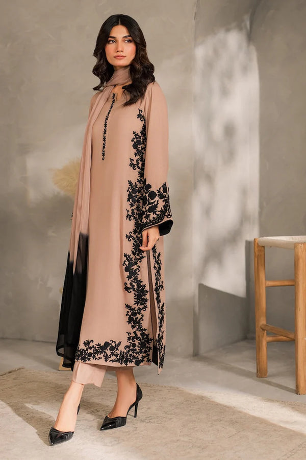 ASIM JOFA-3PC LAWN EMBROIDERED SHIRT WITH CHIFFON TYE&DYED DUPATTA AND TROUSER-NC-2688