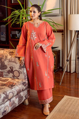 URGE-2PC LAWN EMBROIDERED SHIRT WITH LAWN EMBROIDRED TROUSER-NC-2611