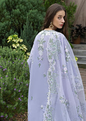 MUSHQ-3PC LAWN EMBROIDERED SHIRT WITH KHADDI NET EMB DUPATTA AND TROUSER-NC-4804