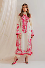 VINTAGE-3PC LAWN EMBROIDERED SHIRT WITH CHIFFON TYE&DYE DUPATTA AND TROUSER-NC-2655