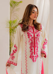 VINTAGE-3PC LAWN EMBROIDERED SHIRT WITH CHIFFON TYE&DYE DUPATTA AND TROUSER-NC-2655