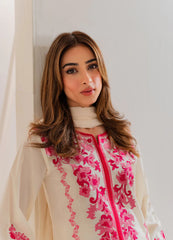 VINTAGE-3PC LAWN EMBROIDERED SHIRT WITH CHIFFON TYE&DYE DUPATTA AND TROUSER-NC-2655