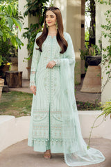 JAZMIN-3PC LAWN EMBROIDERED SHIRT WITH ORGANZA EMB DUPATTA AND TROUSER-NC-2624
