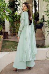JAZMIN-3PC LAWN EMBROIDERED SHIRT WITH ORGANZA EMB DUPATTA AND TROUSER-NC-2624