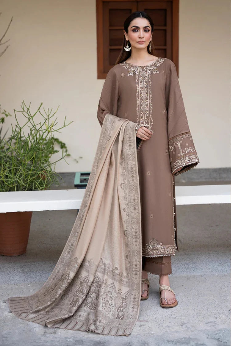 IZEL-3PC LAWN EMBROIDERED SHIRT WITH CHIFFON PRINTED DUPATTA & TROUSER-NC-4680