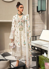 CRIMSON-3PC LAWN EMBROIDERED SHIRT WITH CHIFFON EMBROIDERED DUPATTA & TROUSER-NC-2602