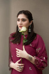 URGE-2PC LAWN EMBROIDERED SHIRT WITH EMB TROUSER-NC-2624
