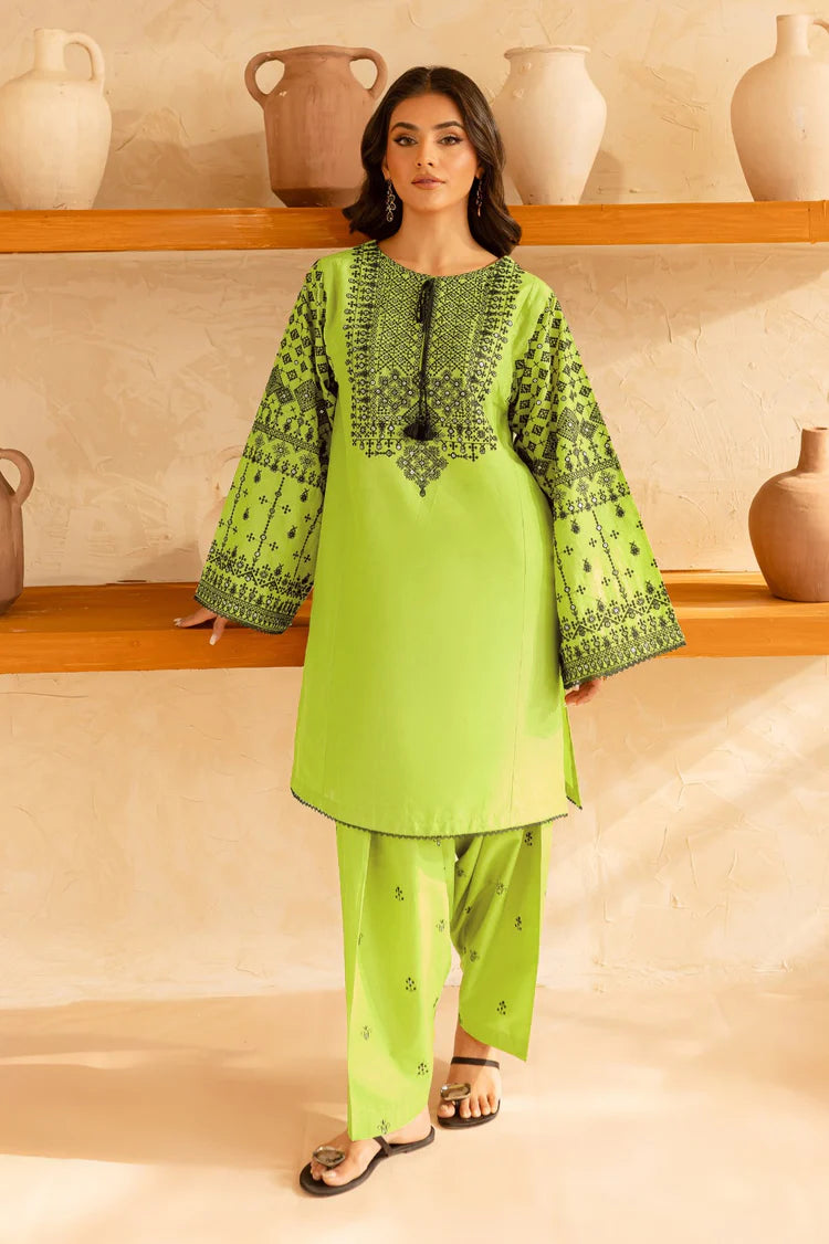 BATIK-3PC LAWN EMBROIDERED SHIRT WITH CHIFFON EMBROIDERED DUPATTA AND EMB TROUSER-NC-2623-A