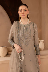 BATIK-3PC LAWN SEQUIN EMBROIDERED SHIRT WITH ORGANZA EMBROIDERED DUPATTA AND EMB TROUSER-NC-2634