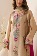 VINTAGE-3PC LAWN EMBROIDERED SHIRT WITH CHIFFON TYE&DYE DUPATTA AND TROUSER-NC-2668
