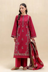 SAPPHIRE-3PC LAWN EMBROIDERED SHIRT WITH CHIFFON PRINTED DUPATTA AND TROUSER-NC-2627