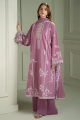 CROSS STITCH-3PC LAWN EMBROIDERED SHIRT WITH CHIFOON MBROIDRERD DUPATTA & TROUSER-NC-2601