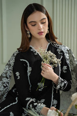 CROSS STITCH-3PC LAWN EMBROIDERED SHIRT WITH ORGANZA EMBROIDRERD DUPATTA & TROUSER-NC-2666