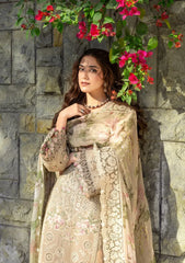 ELAF-3PC LAWN EMBROIDERED SHIRT WITH CHIFFON PRINTED EMBROIDERED DUPATTA AND TROUSER-NC-2608