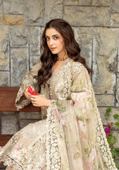 ELAF-3PC LAWN EMBROIDERED SHIRT WITH CHIFFON PRINTED EMBROIDERED DUPATTA AND TROUSER-NC-2608