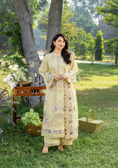 RANG RASIYA-3PC LAWN EMBROIDERED SHIRT WITH CHIFFON PRINTED EMBROIDERED DUPATTA AND TROUSER-NC-2601