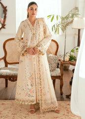 QALAMQAR - 3PC LAWN EMBROIDERED SHIRT WITH KHAADI NET EMBROIDERED DUPATTA AND TROUSER -NC-2653