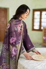 JAZMIN-3PC LAWN EMBROIDERED SHIRT WITH CHIFFON PRINTED DUPATTA AND TROUSER-NC-2631