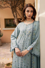 BATIK-3PC LAWN EMBROIDERED SHIRT WITH KHADDI NET EMB DUPATTA AND TROUSER-NC-4750