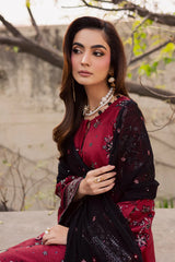 BATIK-3PC LAWN EMBROIDERED SHIRT WITH CHIFFON EMBROIDERED TYE&DYED DUPATTA AND EMB TROUSER-NC-2653