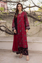 BATIK-3PC LAWN EMBROIDERED SHIRT WITH CHIFFON EMBROIDERED TYE&DYED DUPATTA AND EMB TROUSER-NC-2653