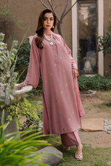 BATIK-3PC LAWN EMBROIDERED SHIRT WITH CHIFFON EMBROIDERED DUPATTA AND TROUSER-NC-2655