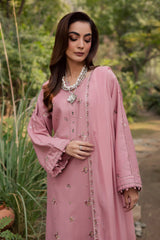 BATIK-3PC LAWN EMBROIDERED SHIRT WITH CHIFFON EMBROIDERED DUPATTA AND TROUSER-NC-2655