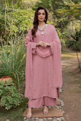 BATIK-3PC LAWN EMBROIDERED SHIRT WITH CHIFFON EMBROIDERED DUPATTA AND TROUSER-NC-2655