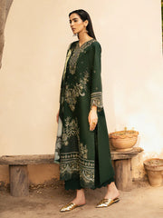 IZEL-3PC LAWN EMBROIDERED SHIRT WITH CHIFFOON PRINT DUPATTA AND EMB TROUSER-NC-2628